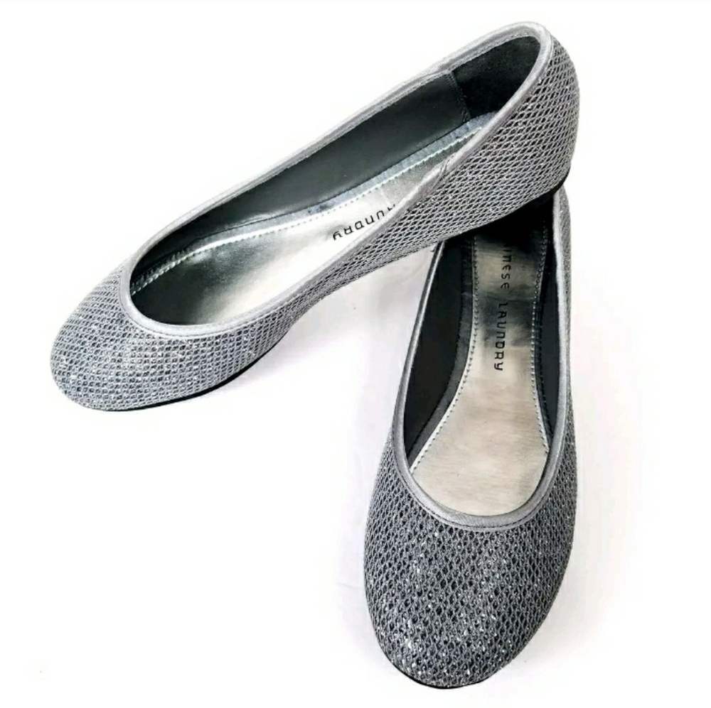 Chinese Laundry Ballet Flats Metallic Silver